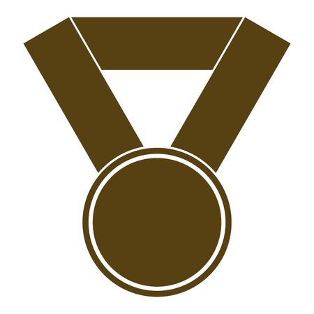 Vector Illustration with Brown Medal Icon
