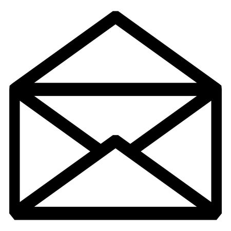 Vector Illustration of Black Envelope Icon

