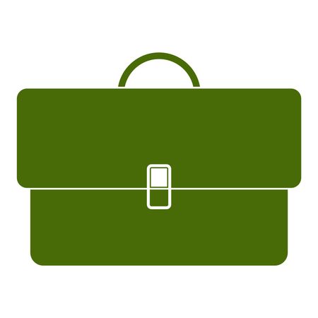Vector Illustration of Green Briefcase Icon
