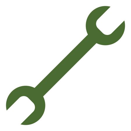 Vector Illustration of Green Spanner Icon
