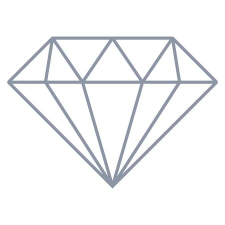 Vector Illustration of Diamond Icon in Grey

