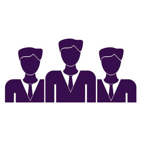 Vector Illustration of Business Team Icon in Violet
