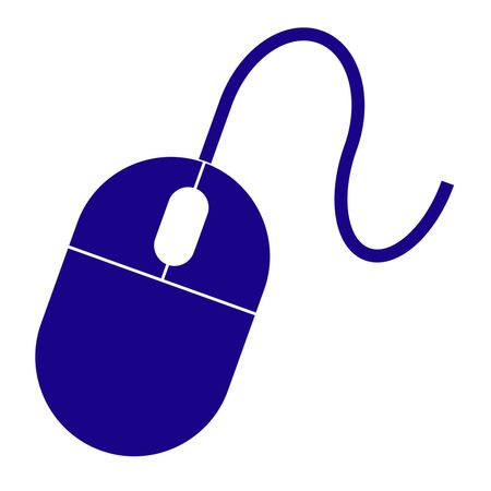 Vector Illustration of Blue Mouse Icon
