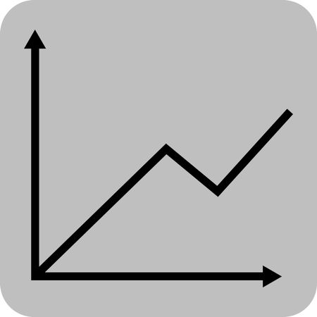 Vector Illustration of Graph Sheet Icon in Black