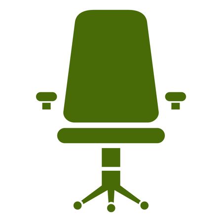 Vector Illustration of Chair Icon in Green