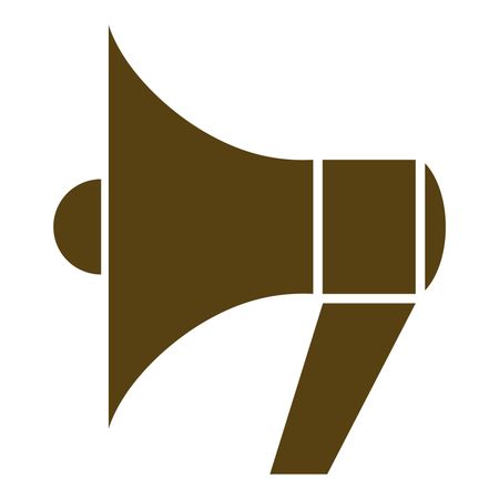 Vector Illustration of Megaphone Icon in Brown