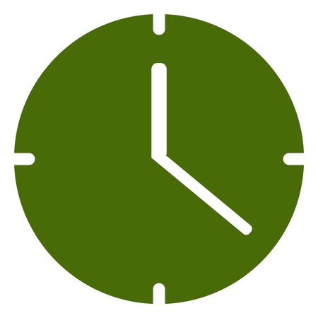 Vector Illustration of a Green Clock Icon
