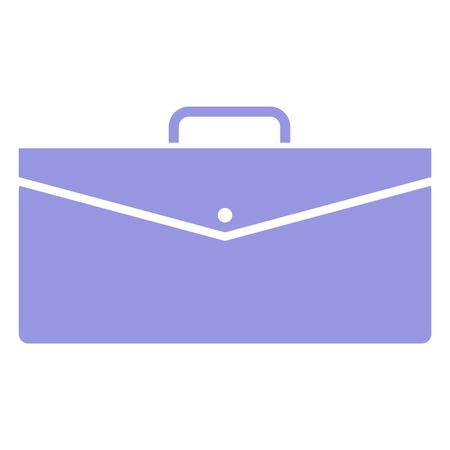 Vector Illustration of Violet Briefcase Icon
