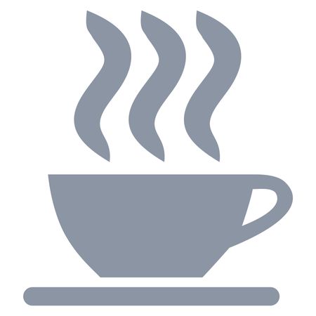 Vector Illustration of Grey Coffee Cup Icon
