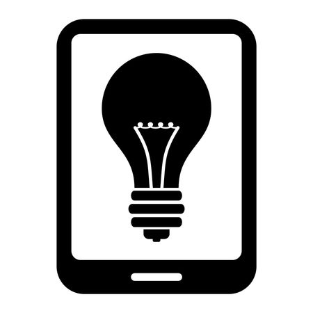 Vector Illustration of Smart Phone Bulb Icon
