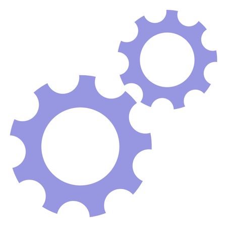 Vector Illustration of Purple Gears Icon
