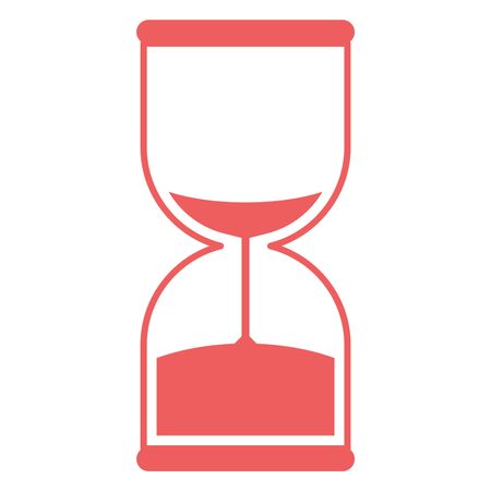 Vector Illustration of Sand Timer Icon in Pink
