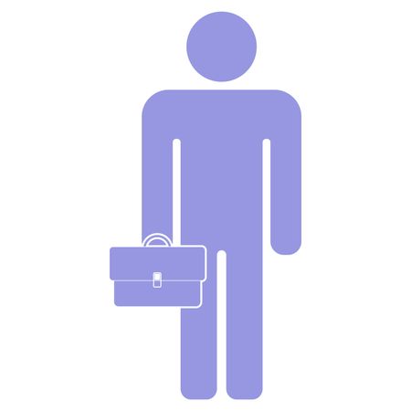 Vector Illustration of Business Man Icon in Violet
