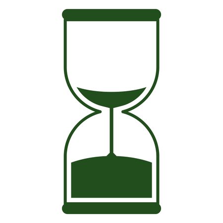 Vector Illustration of Sand Timer Icon in Green
