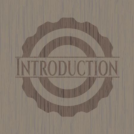 Introduction Retro Style Wooden Emblem
