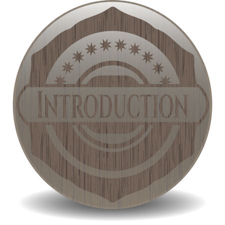 Introduction Vintage Wooden Emblem
