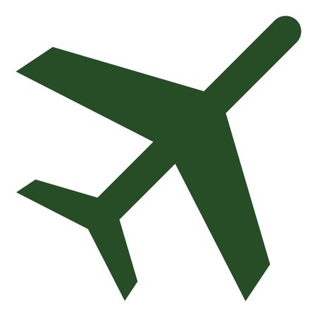 Green Vector Illustration of jet plane icon
