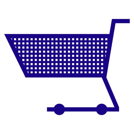 Vector Illustration of a Violet Shopping Cart Symbol - Icon
