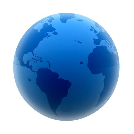 Illustration of a globe - isolate dover a white background