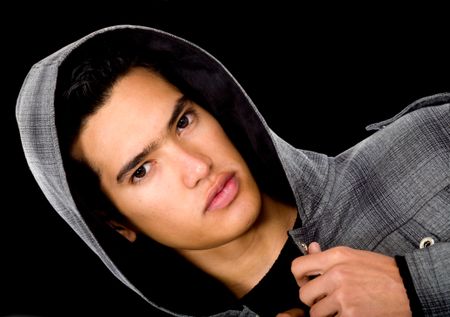 fashion male portrait over a dark background