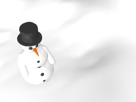 over white snow man