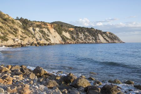 Hort Cove Beach Cliff; Ibiza; Spain