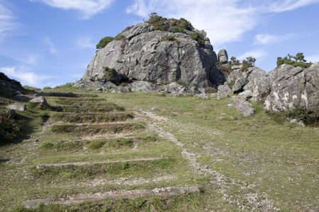 Steps to Viewpoint at Teixido; Spain
