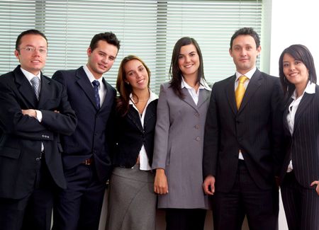group of business people in an office