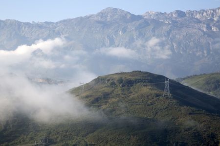 View of Picos de Europa from Escobal; Austurias; Spain