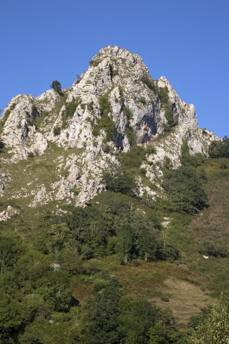 Peak of Picos de Europa Mountain Range outside Labra; Spain