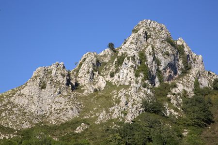 Peak of Picos de Europa Mountain Range outside Labra; Spain