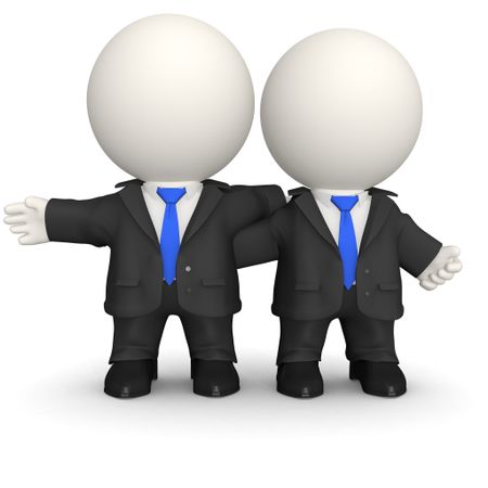 3D Business team - isolated over a white background