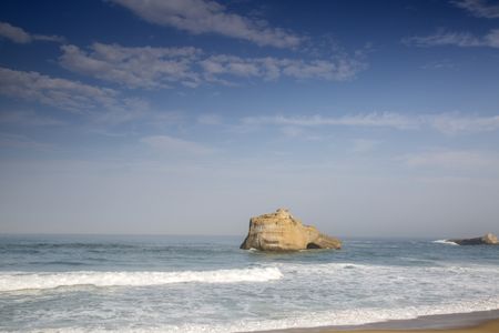Rock in Miramar Beach; Biarritz; France
