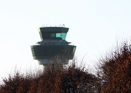 Air Traffic Control Tower at the Background